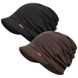 2 Pack Women's Slouchy Beanie Hats with Brim