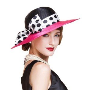 Wide Brim Women's Dress Hat with Bowknot