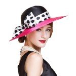 Wide Brim Women's Dress Hat with Bowknot