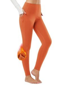 Cozy Fleece Lined High-Waisted Leggings with Pockets