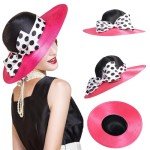 Wide Brim Women's Dress Hat with Bowknot