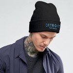 Detroit Embroidered Winter Beanie for Men and Women