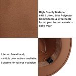 Classic Wide Brim Wool Fedora Hat with Buckle