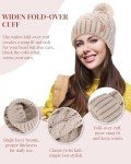 Cute Knit Beanie Set with Pom Poms for Women