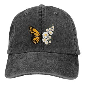 Butterfly Denim Baseball Cap for Women & Teens