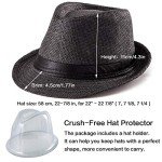 Black Straw Fedora Hat for Women - Beach Style