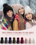 Cute Knit Beanie Set with Pom Poms for Women