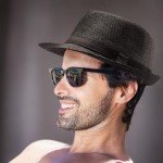 Black Straw Fedora Hat for Women - Beach Style