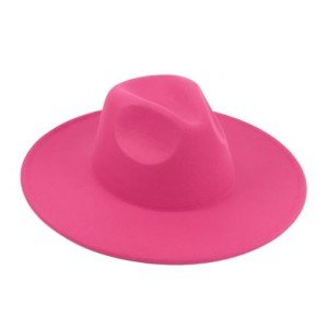 Classic Wide Brim Felt Fedora Hat for Women