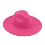 Classic Wide Brim Felt Fedora Hat for Women