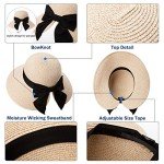 Wide Brim Black Straw Hat for Women