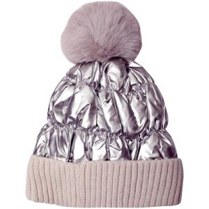 Quilted Winter Beanie with Pom-Pom for Women