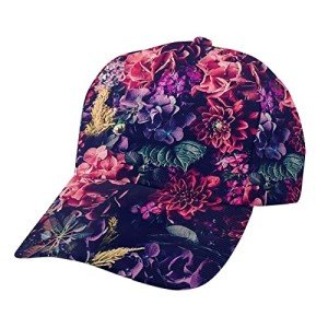 Floral Print Adjustable Dad Hat for Women