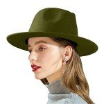 2 Pack Women's Classic Wide Brim Fedora Hats