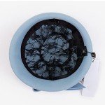 Elegant Light Blue Bowknot Wool Felt Hat