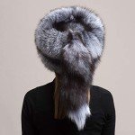 Stylish Silver Fox Fur Beanie for Women