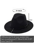 2 Pack Women's Classic Wide Brim Fedora Hats