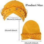 Aosmeol Women's 6 Pack Fashionable Turban Caps