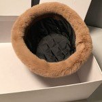 Women's Winter Faux Leather Fur Bucket Hat