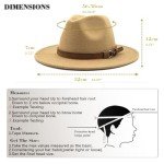 Classic Wide Brim Fedora Hat for Women - Camel