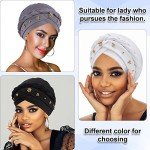 Aosmeol Women's 6 Pack Fashionable Turban Caps