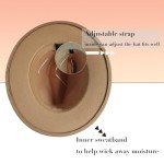 Classic Wide Brim Fedora Hat for Women - Camel