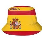Cute Spain Flag Bucket Hat for Summer Fun