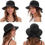 Stylish Black Wide Brim Sun Hat for Women