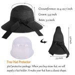 Stylish Black Wide Brim Sun Hat for Women