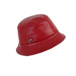 Mumcu's Retro Leather Bucket Hat for Women