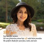 Stylish Black Wide Brim Sun Hat for Women