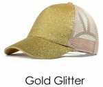 Glitter Mesh Cap for Ponytails & Buns - 6 Colors