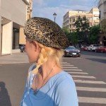Trendy Animal Print Beret Hat for Women