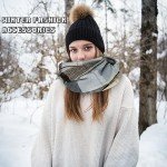 Loritta Women's Long Plaid Shawl Scarf - Khaki Blue