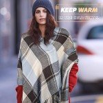 Loritta Women's Long Plaid Shawl Scarf - Khaki Blue