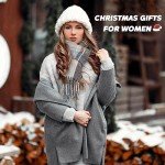 Loritta Women's Long Plaid Shawl Scarf - Khaki Blue