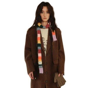 Colorful Striped Knit Scarf for Women