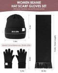 Satin Lined Beanie, Scarf & Gloves Set - Black