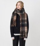 Large Chunky Color Block Tassel Scarf for Women