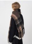Large Chunky Color Block Tassel Scarf for Women