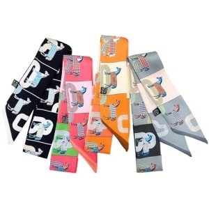 4-Pack Women's Silk Handbag & Hair Scarves