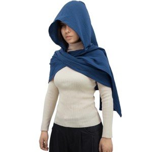 Vintage Goth Hooded Shawl Scarf for Women