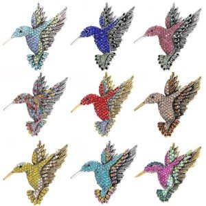 Elegant Hummingbird Brooch Pin Set for Women