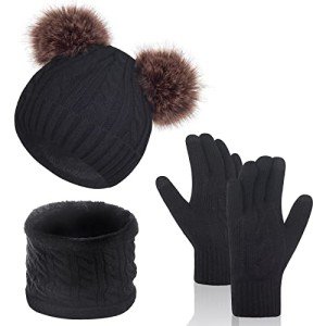 Cozy Women’s Winter Beanie, Gloves, and Scarf Set