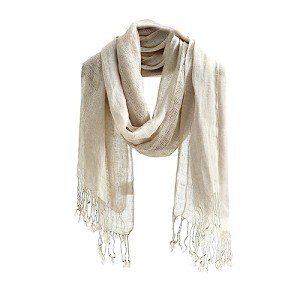 Linen Beige Summer Scarf for Men & Women