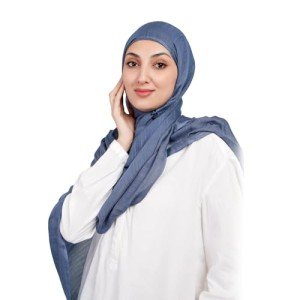 Soft Modal Hijab Scarf for Women - Stone Blue