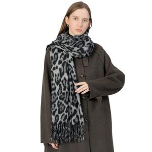 Women's Leopard Print Soft Winter Scarf Wrap