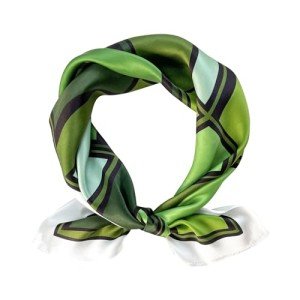 Mulberry Silk Dark Green Hair Scarf - 21
