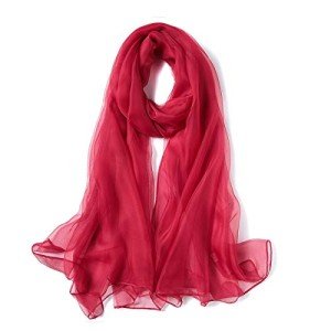 Elegant Solid Color Silk Feel Women’s Scarf