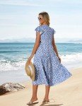Floral Tiered Midi Dress with Pockets for Women